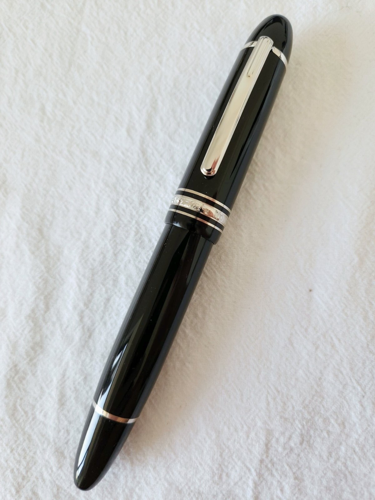 Montblanc Classic Meisterstuck 149 Black Silver Fountain Pen With Box Montblanc Classic Meisterstuck 149 Black Silver Fountain Pen With Box