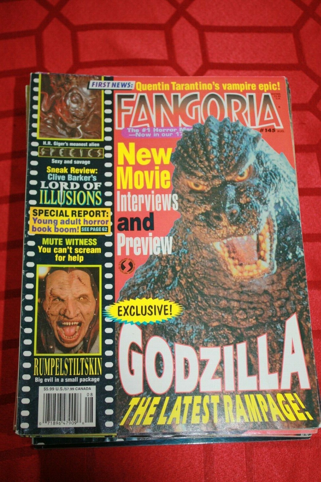 FANGORIA MAGAZINE #145 IS IN NEAR MINT CONDITION BAGGED AND BOARDED 