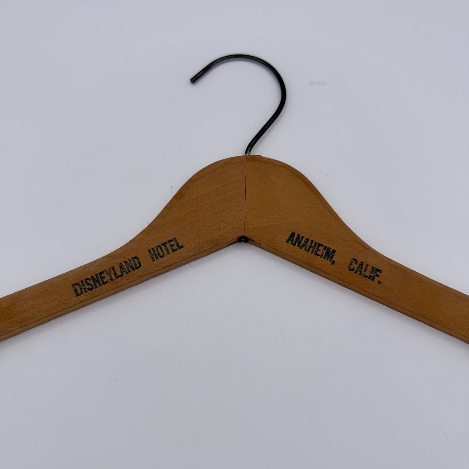 Vintage Disneyland Hotel Anaheim Calif Wood Clothes Hanger Wrather Era 1960s