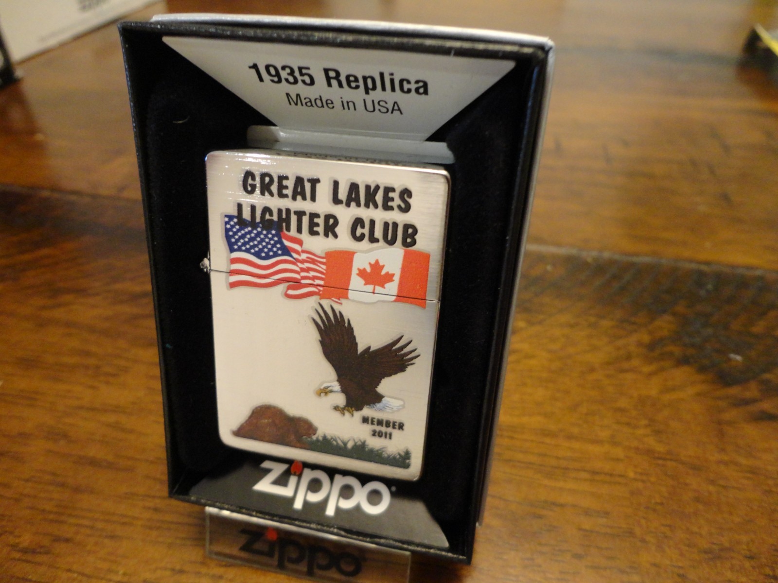 GLLC GREAT LAKES LIGHTER CLUB 2011 MEMBER ZIPPO LIGHTER 1935 REPLICA MINT GLLC GREAT LAKES LIGHTER CLUB 2011 MEMBER ZIPPO LIGHTER 1935 REPLICA MINT
