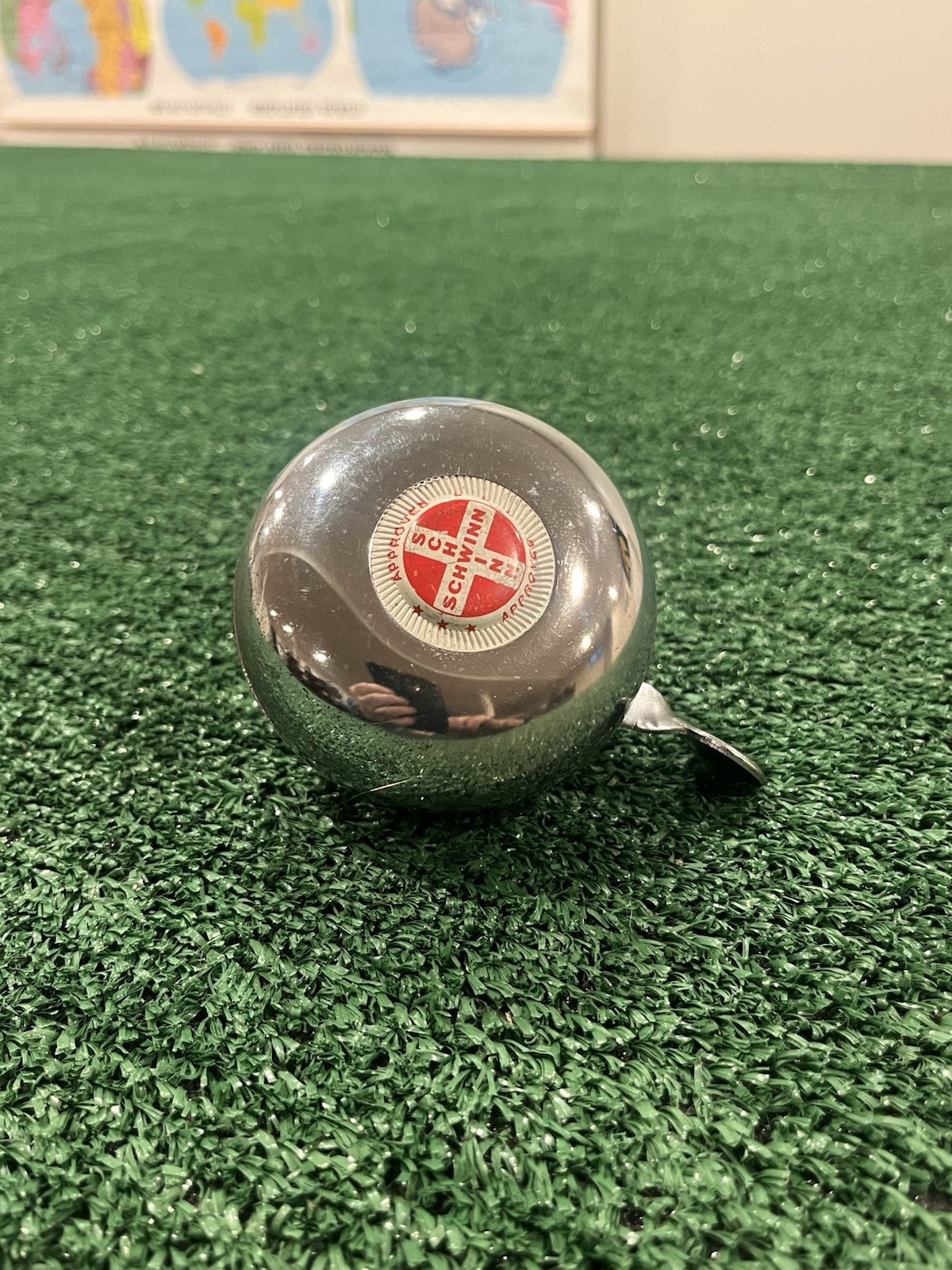 Vintage Schwinn Large Bicycle Chrome Ding Dong Bell, Works. 1960’s.