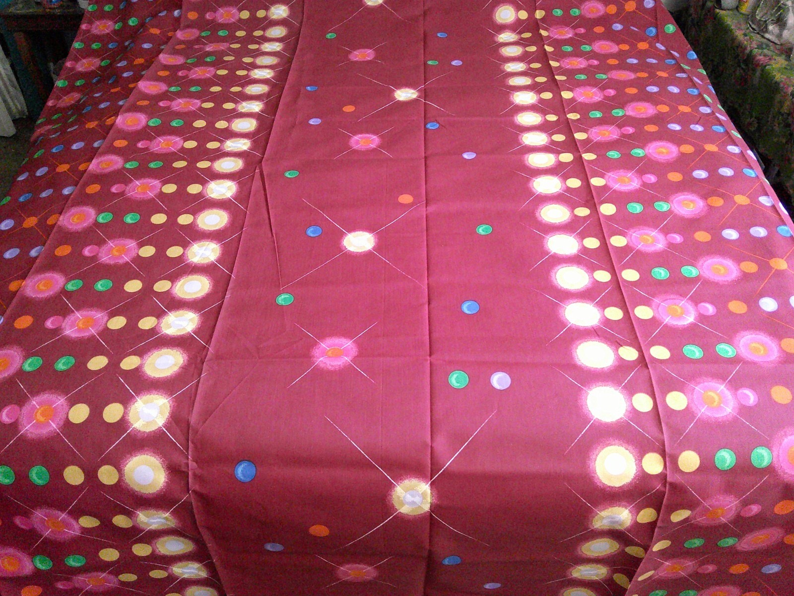 Vtg 60s MOD Pop Art Burlington House School of Design Twin FLAT Sheet FABRIC NOS Vtg 60s MOD Pop Art Burlington House School of Design Twin FLAT Sheet FABRIC NOS