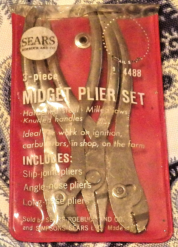 SEARS 3-PIECE MIDGET PLIER SET, IGNITION TOOLS, CRAFTSMAN 4488 SEARS 3-PIECE MIDGET PLIER SET, IGNITION TOOLS, CRAFTSMAN 4488