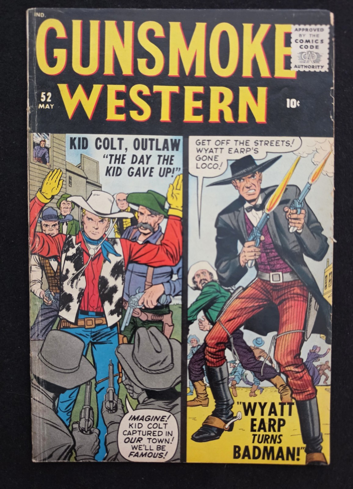 GUNSMOKE WESTERN 52 Marvel/Atlas 1959 VG+ Vintage Stan Lee Jack Kirby