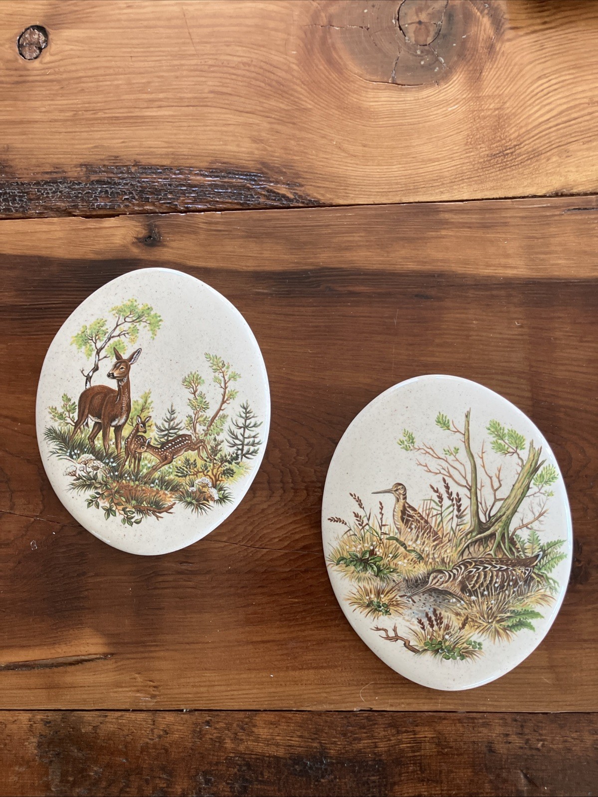 VTG Oval Porcelain Wall Plaques 6.5” X 5.25” VTG Oval Porcelain Wall Plaques 6.5” X 5.25”