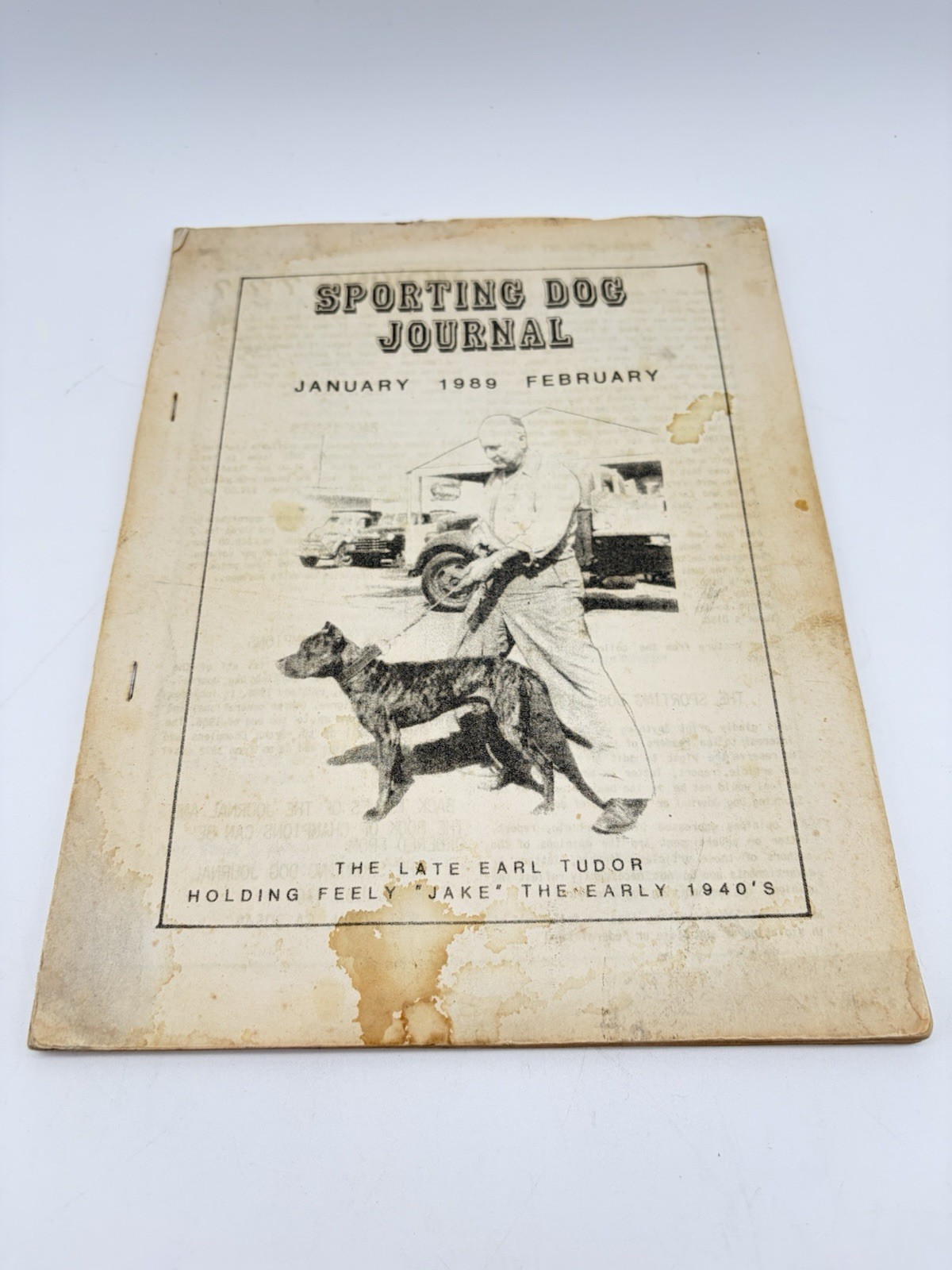 Vintage Sporting Dog Journal January February 1989 Earl Tudor Feely Jake APBT Vintage Sporting Dog Journal January February 1989 Earl Tudor Feely Jake APBT