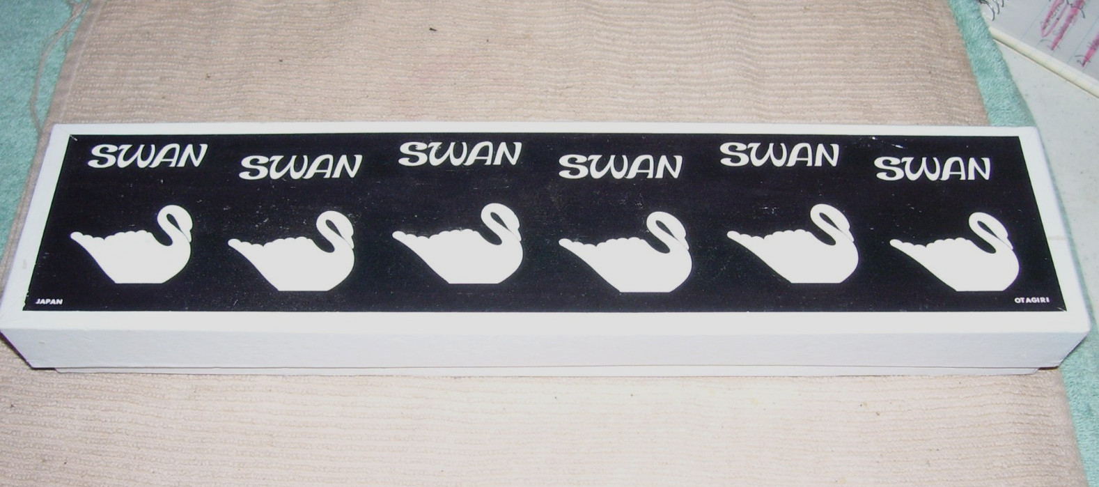 Otagiri Japan White Porcelain Swan Open Salt Cellars Set of 6 In Box Vintage