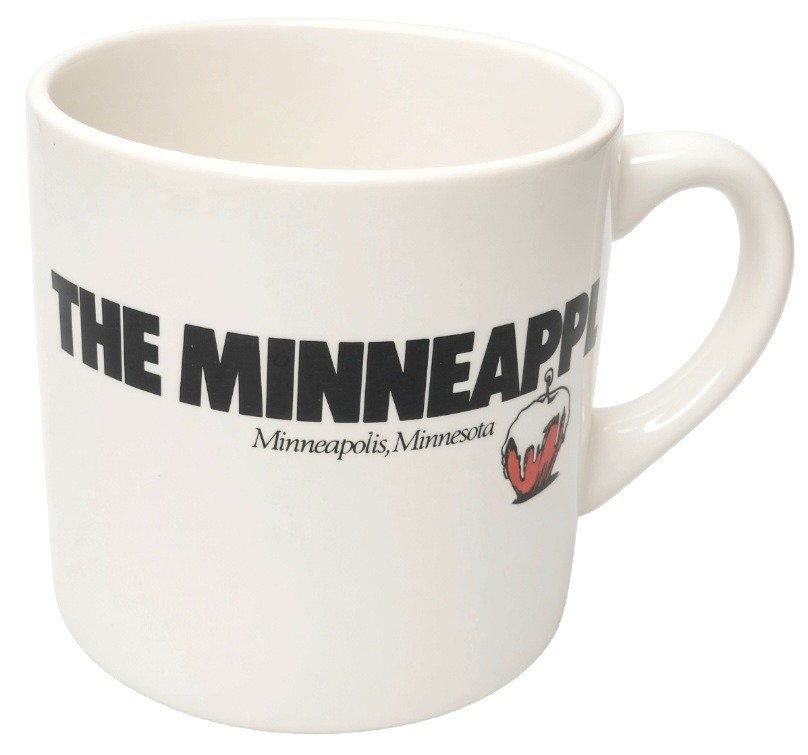Vintage The Minneapple Minneapolis Minnesota Coffee Mug Ceramic White 12oz VTG