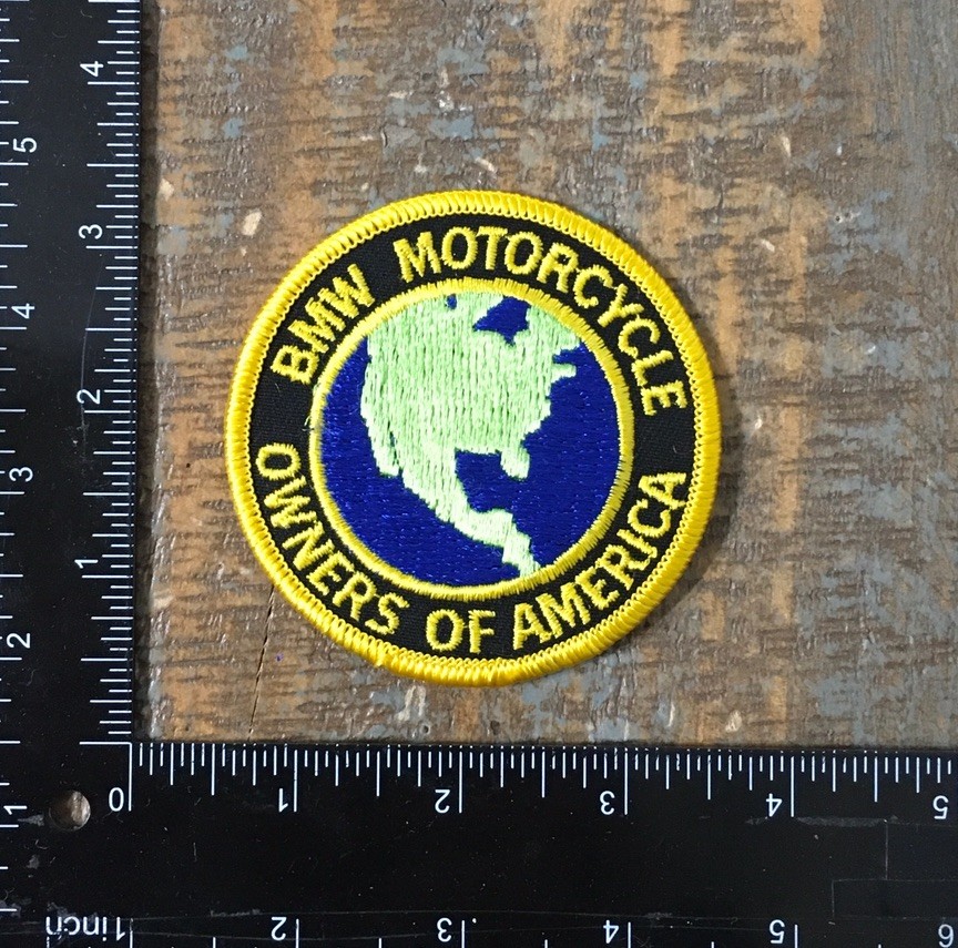 VINTAGE BMW MOTORCYCLE OWNERS OF AMERICA GLOBE LOGO IRON-ON PATCH BMW MOA VINTAGE BMW MOTORCYCLE OWNERS OF AMERICA GLOBE LOGO IRON-ON PATCH BMW MOA