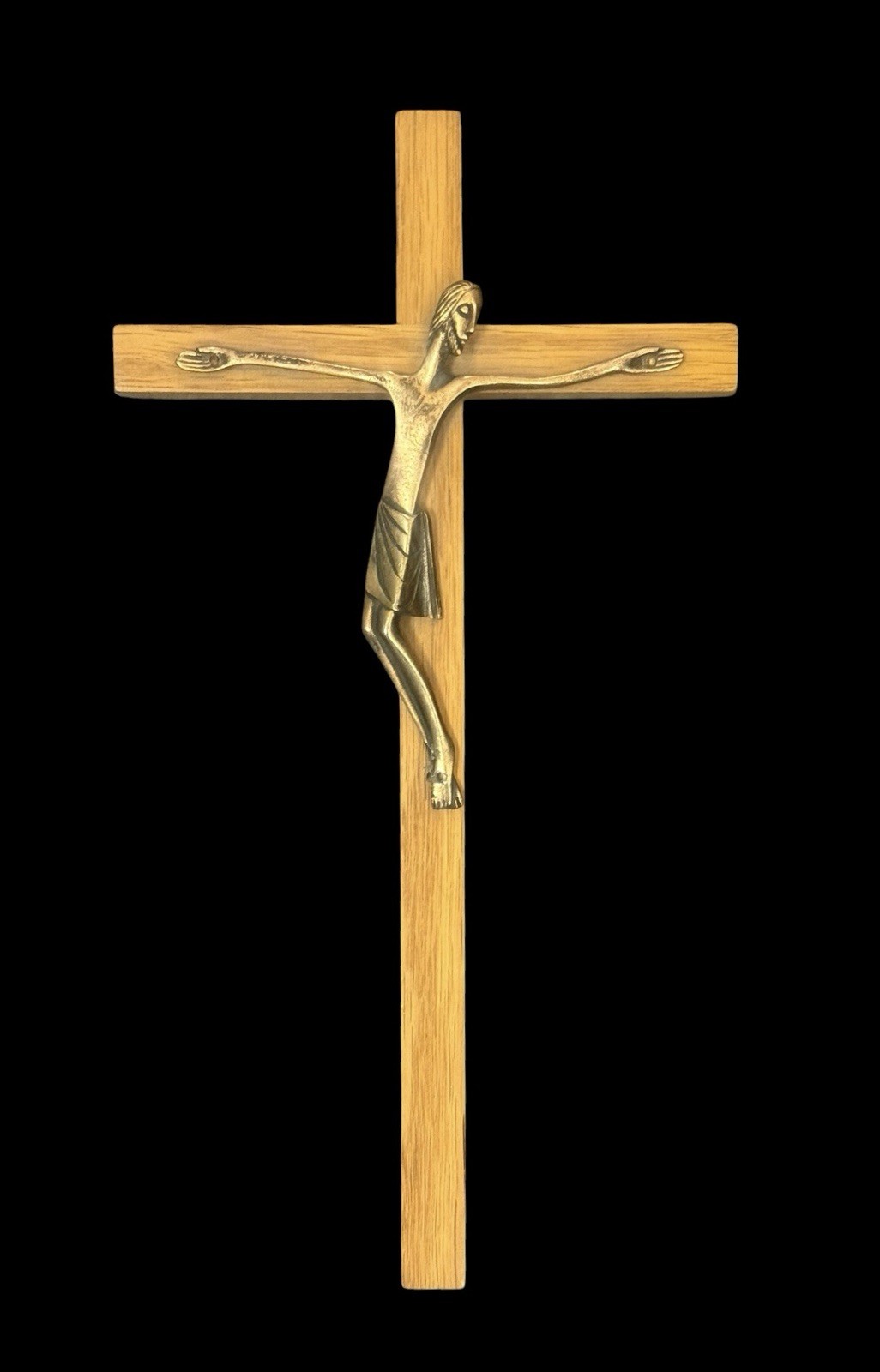Vintage Mid Century Modern Crucifix Jesus Christ Corpus Catholic Wood Brass 10 Vintage Mid Century Modern Crucifix Jesus Christ Corpus Catholic Wood Brass 10