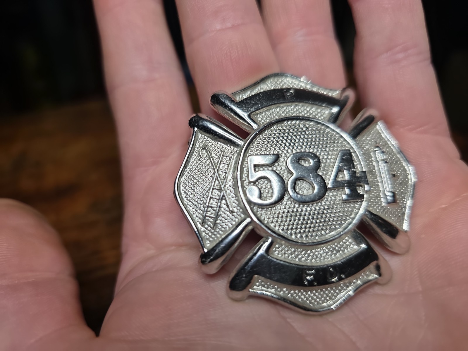 Obsolete Antique Portland Oregon Fire Department Hat Badge #584 Obsolete Antique Portland Oregon Fire Department Hat Badge #584
