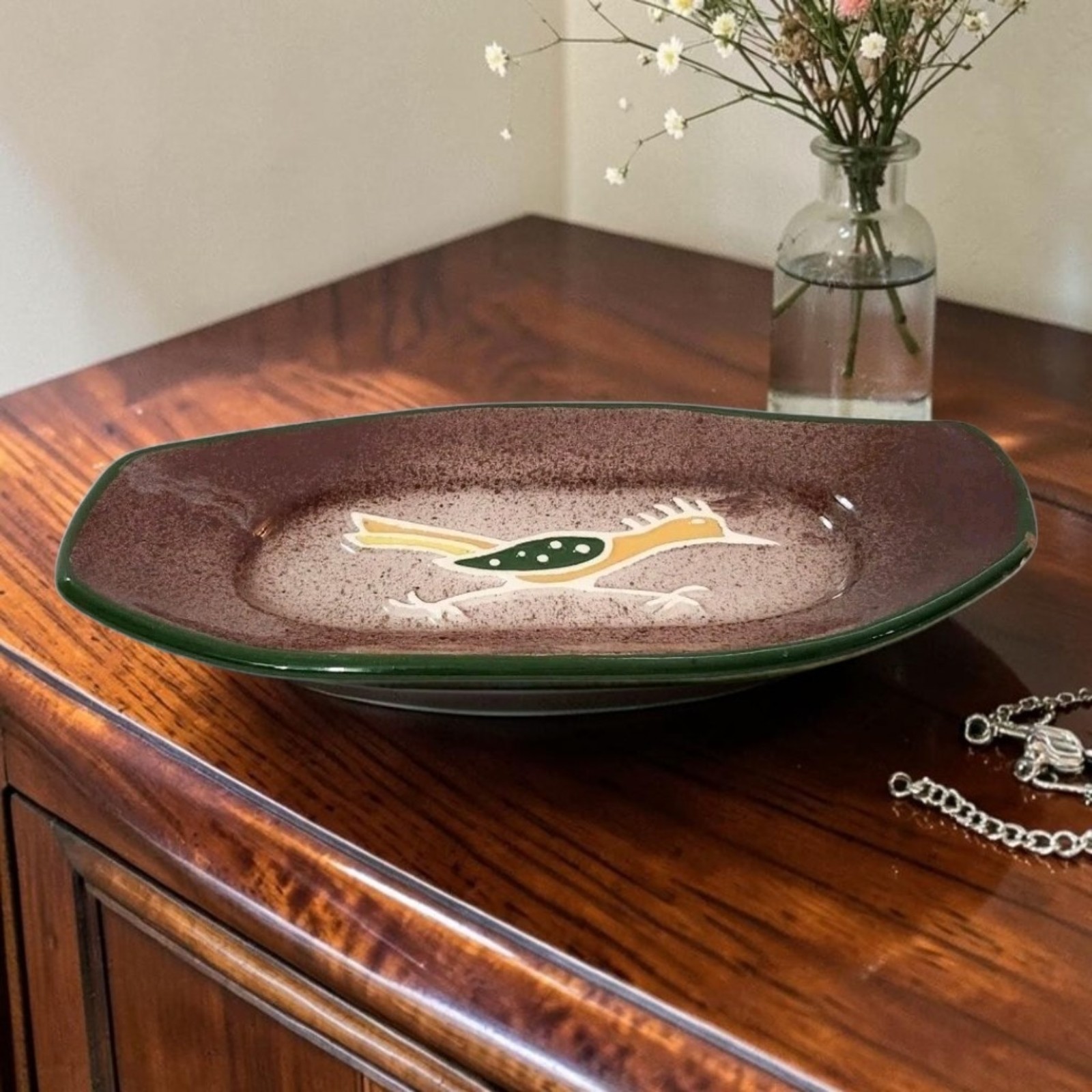 Vtg Legendware Roadrunner Trinket/Vanity Dish Hand Crafted Southwest Sedona AZ Vtg Legendware Roadrunner Trinket/Vanity Dish Hand Crafted Southwest Sedona AZ