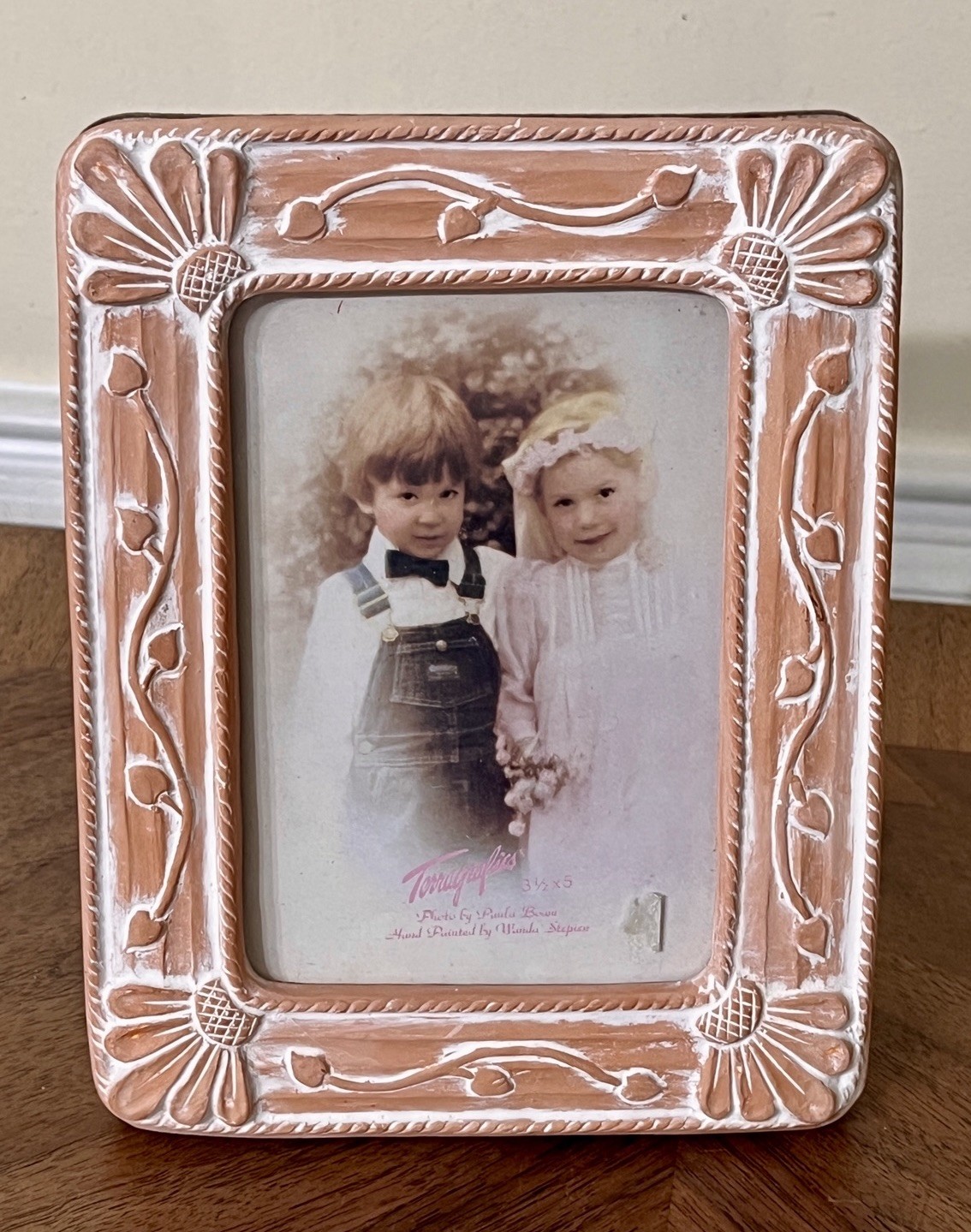 Vintage Terragraphics 1986 Terra Cotta Picture Frame With Originals Stickers Vintage Terragraphics 1986 Terra Cotta Picture Frame With Originals Stickers