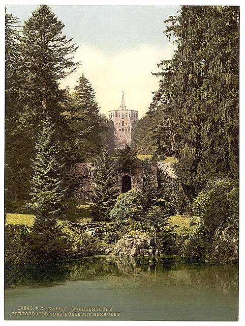 Photo:Kassel Germany Wilhelmshohe Pluto Grotto Hercules 1890s Photo Print