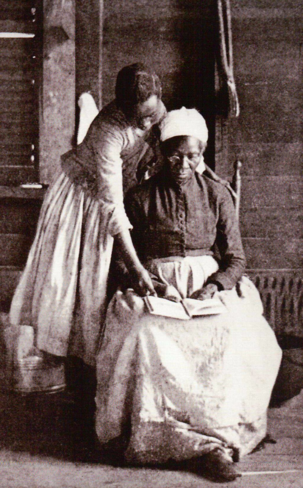 Freed Slave Learning to Read, African American Black Woman -- Civil War Postcard Freed Slave Learning to Read, African American Black Woman -- Civil War Postcard
