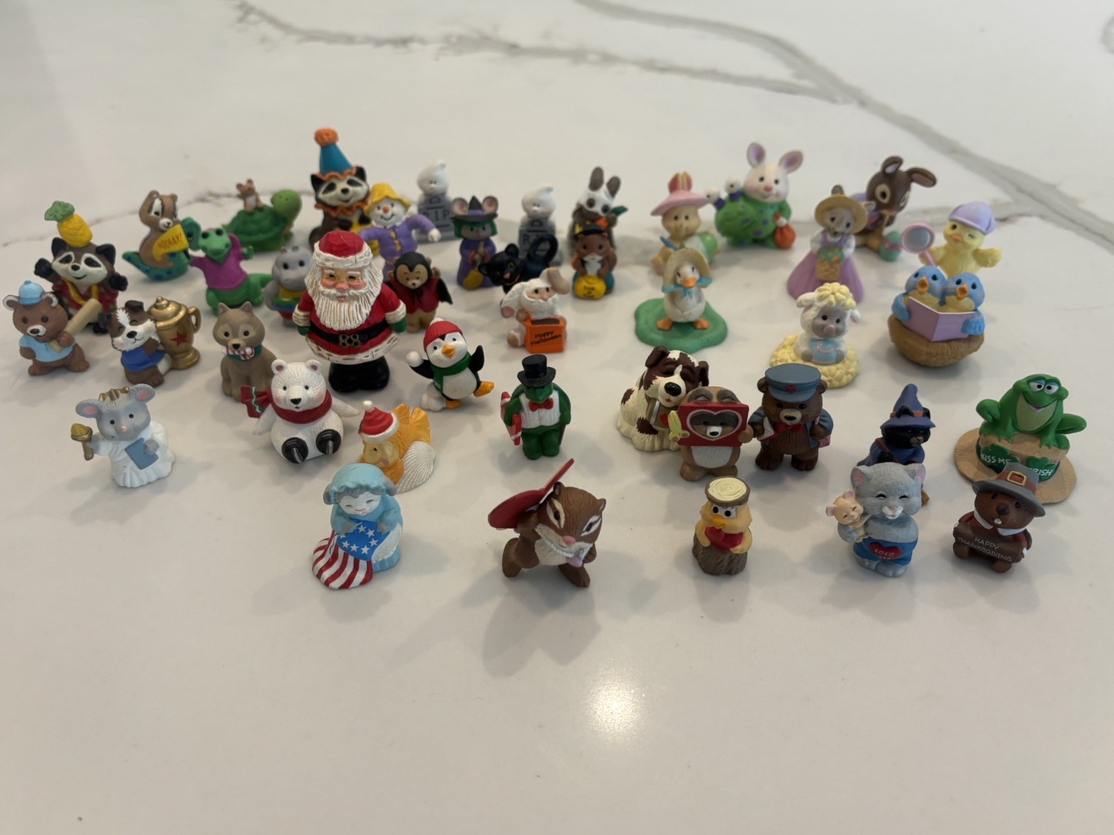 Vintage Hallmark Merry Miniatures 42 Lot 1980s 1990s Holiday Figurines Animals
