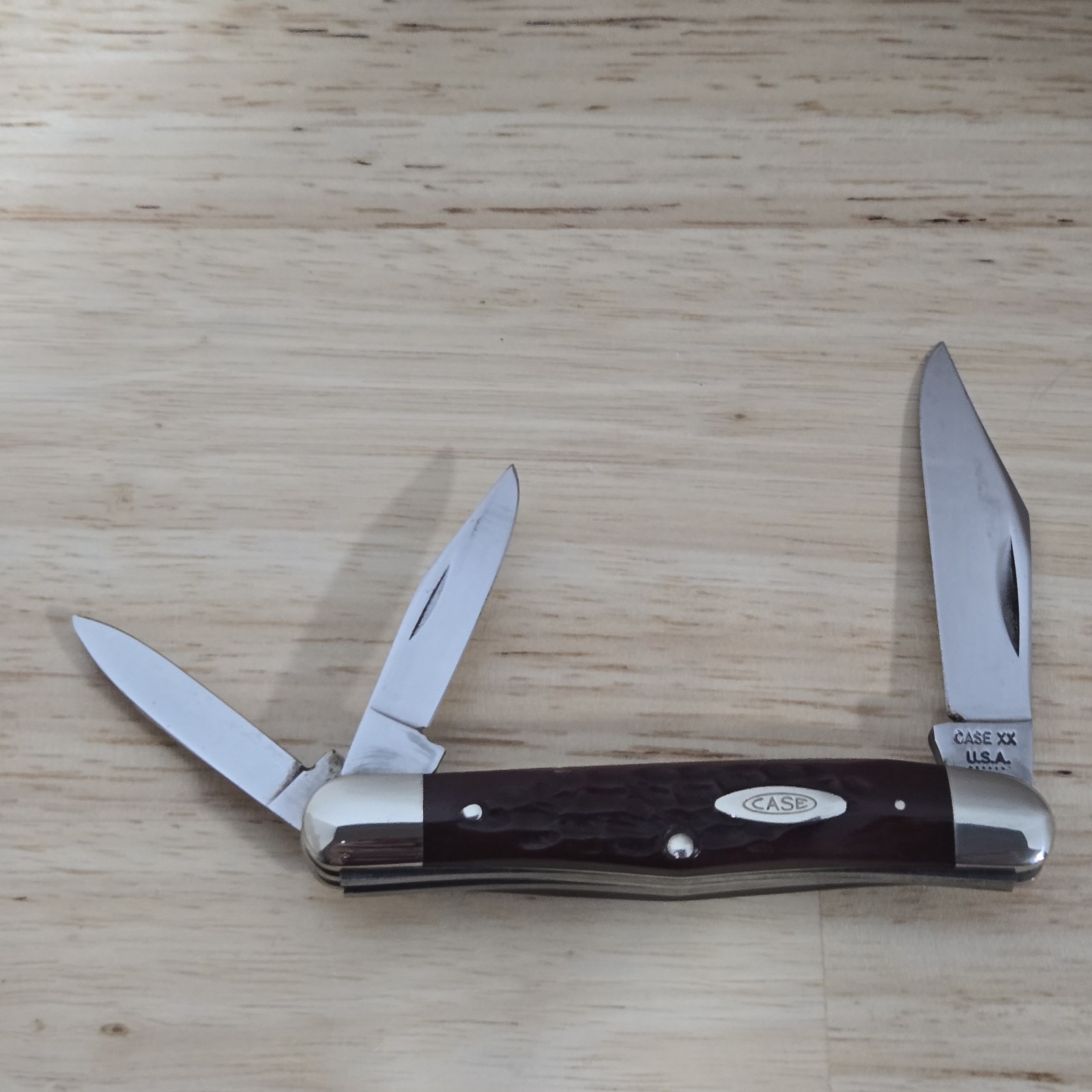 Vintage 1974 Case XX Folding Knife USA 6308 Whittler Red Bone 6 dot