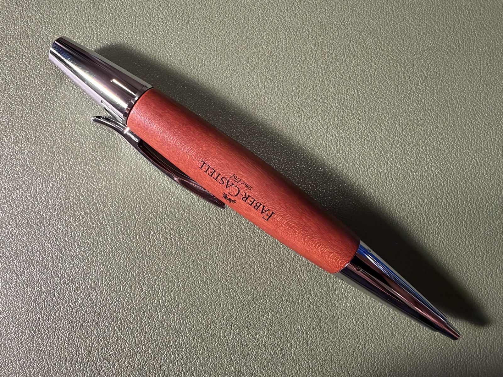 Faber-Castell 138382 Emotion Mechanical Pencil, Wood & Chrome, Pear Tree, Brown.