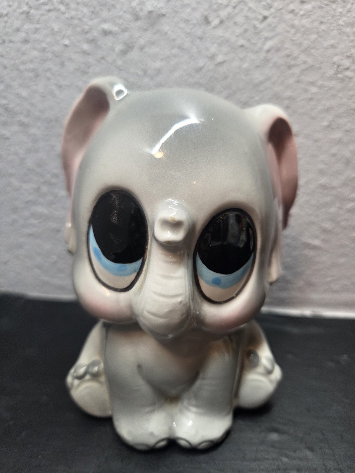 Vintage Sad Eyed Elephant Piggy Bank KITSCHY 4 Vintage Sad Eyed Elephant Piggy Bank KITSCHY 4
