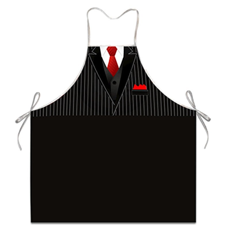 Black Tie Kitchen Apron for Men Black Suit Tie Apron Funny Fathers Day Gift