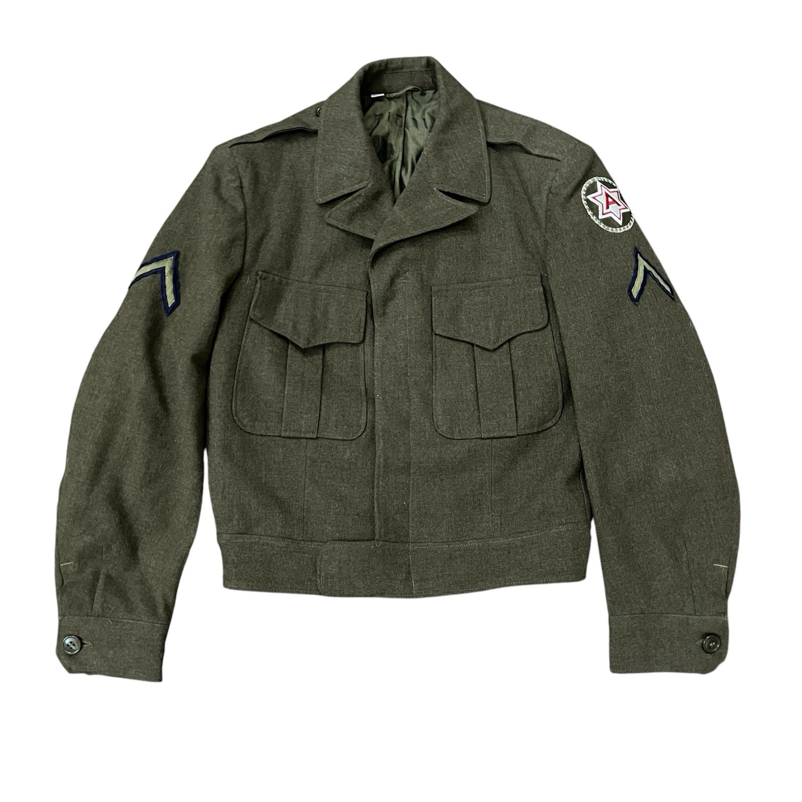 WWII 1946 US Army 6th Ike Coat Jacket Combat Veteran Sz 36R Vintage WW2 Military WWII 1946 US Army 6th Ike Coat Jacket Combat Veteran Sz 36R Vintage WW2 Military