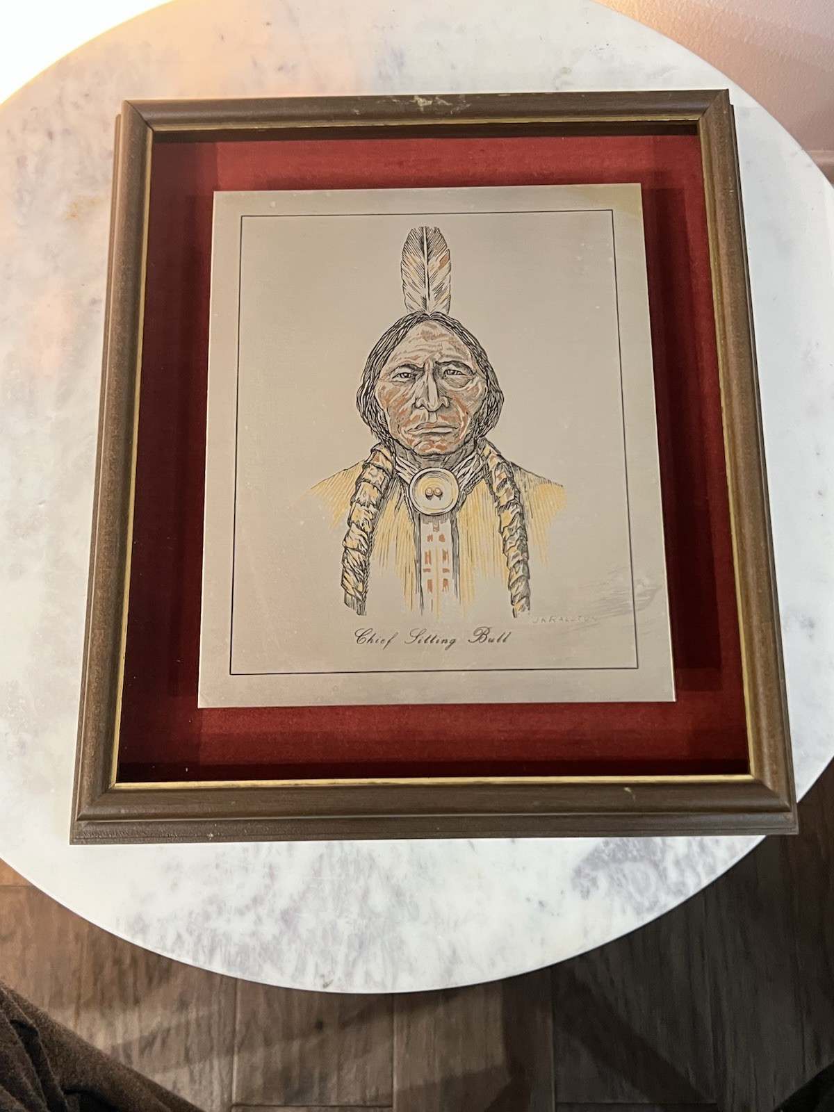 CUSTER\'S LAST STAND, CHIEF SITTING BULL, GENERAL CUSTER: JK RALSTON DAMASCENE