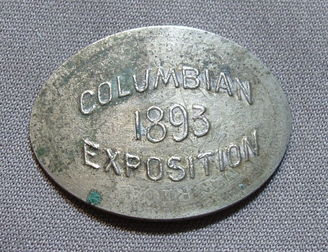 1893 COLUMBIAN EXPOSITION.  Elongated 1884 Nickel