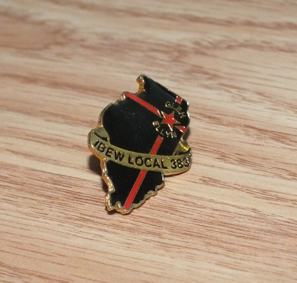 Vintage Glen Ellyn Illinois Ibew Local 383 Collectible Souvenir Enamel Lapel Pin
