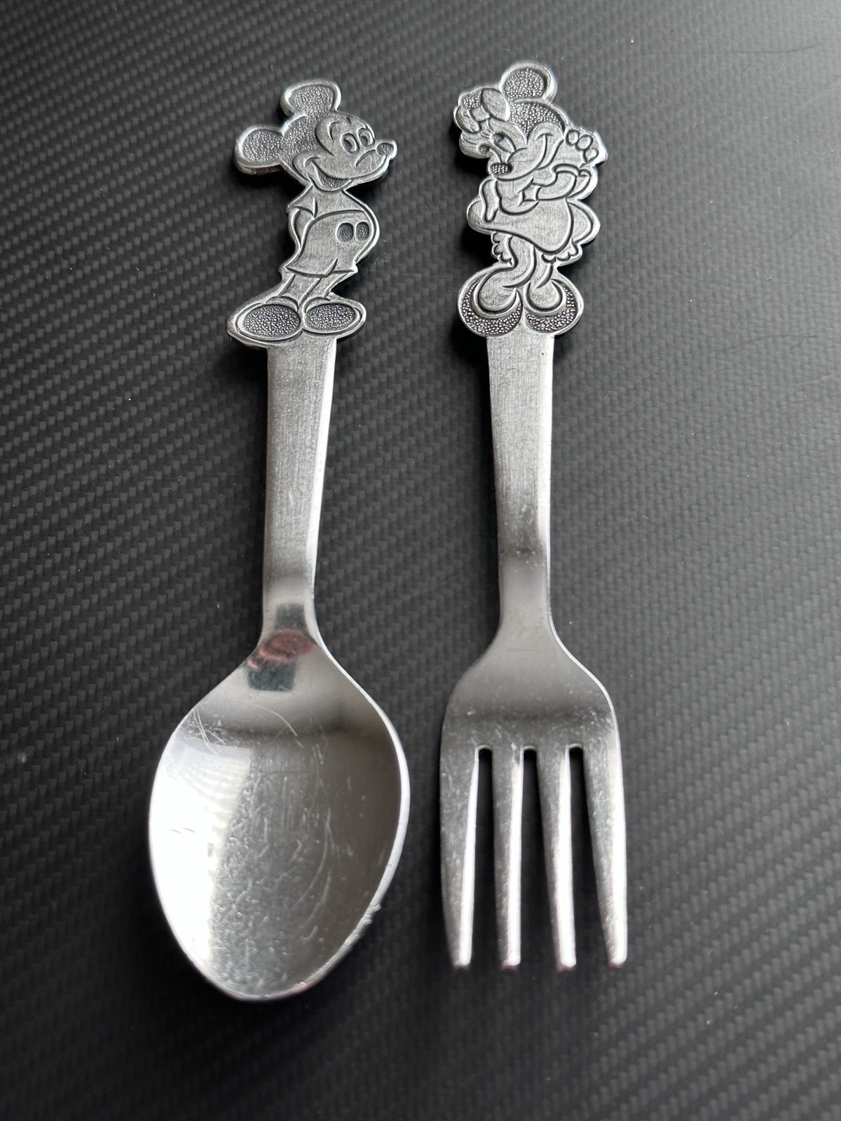 Vintage 70s Disney Mickey and Minnie Mouse Spoon and ForkSet (Bonny Japan) Vintage 70s Disney Mickey and Minnie Mouse Spoon and ForkSet (Bonny Japan)