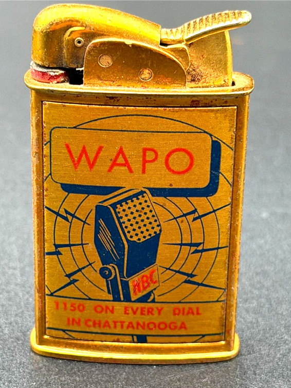 Vintage 1940s Evans WAPO Radio Advertising Lighter Vintage 1940s Evans WAPO Radio Advertising Lighter