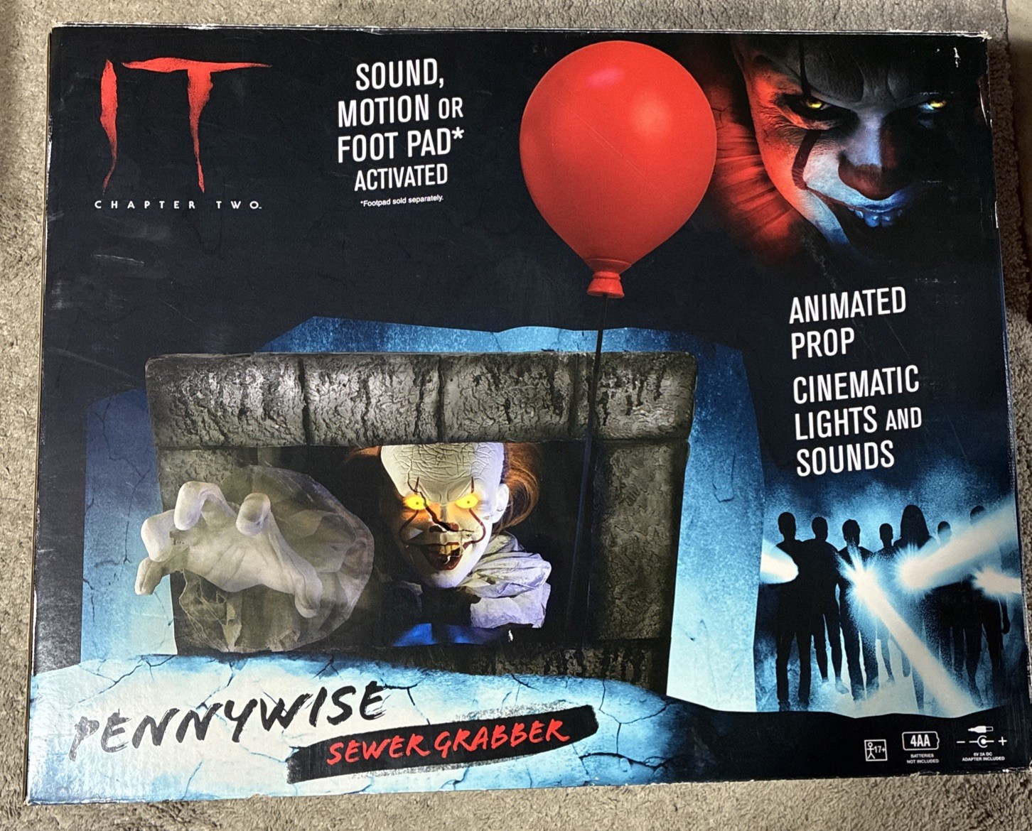 Pennywise Sewer Grabber Animatronic IT Chapter Two 2019 Party City NEW Open Box