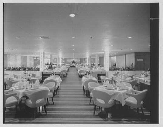 Photo:Steamship Brasil 1930s Moore McCormack Line Dining Room Interior