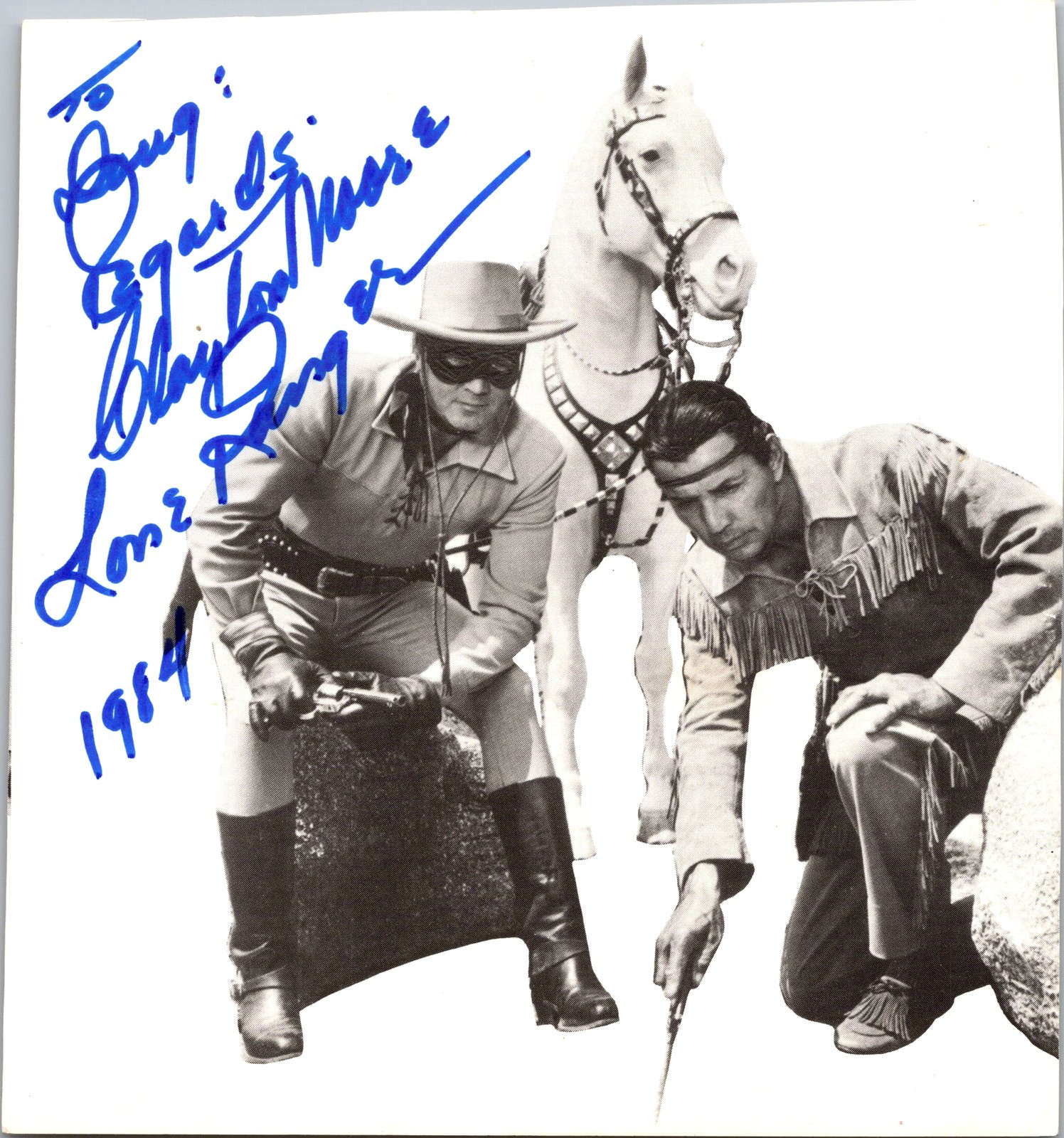 5 x 5 Photo Signed w/ Autograph - Clayton Moore
