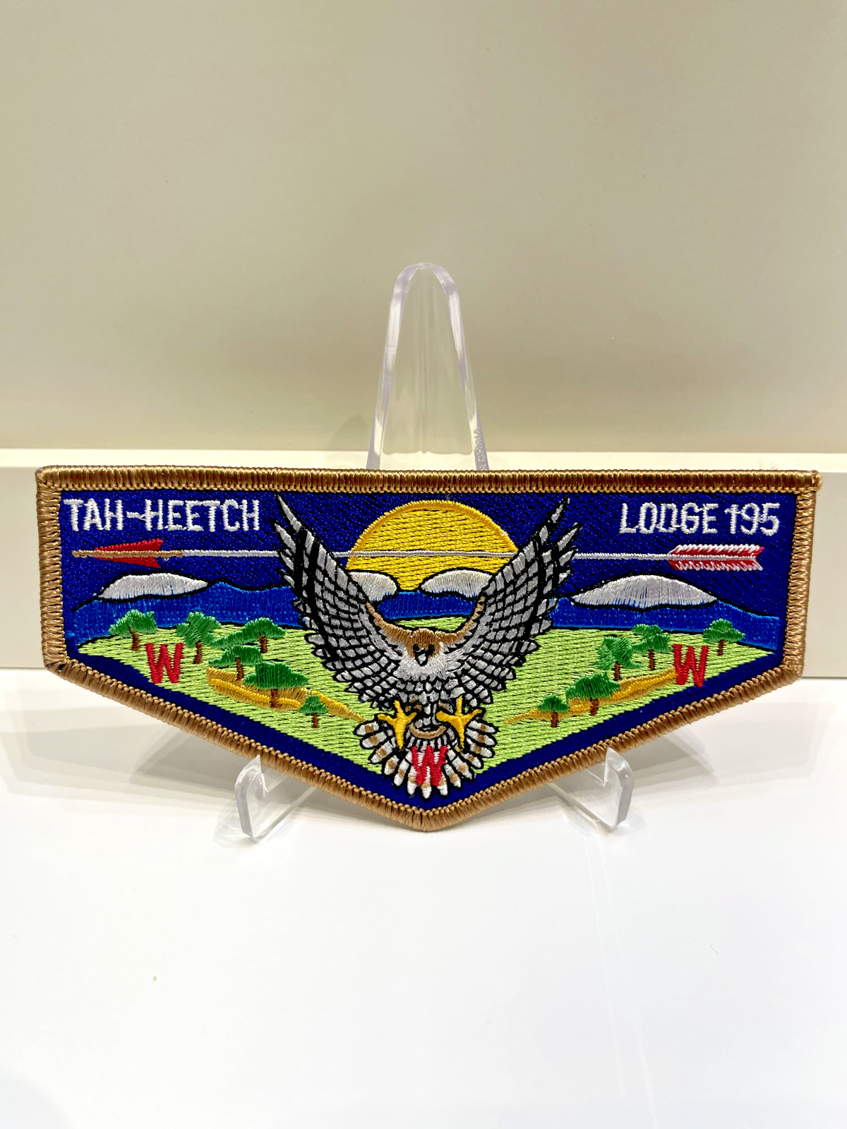 Boy Scouts BSA Order of The Arrow OA Tah Heetch Lodge 195 S24 Flap No FDL