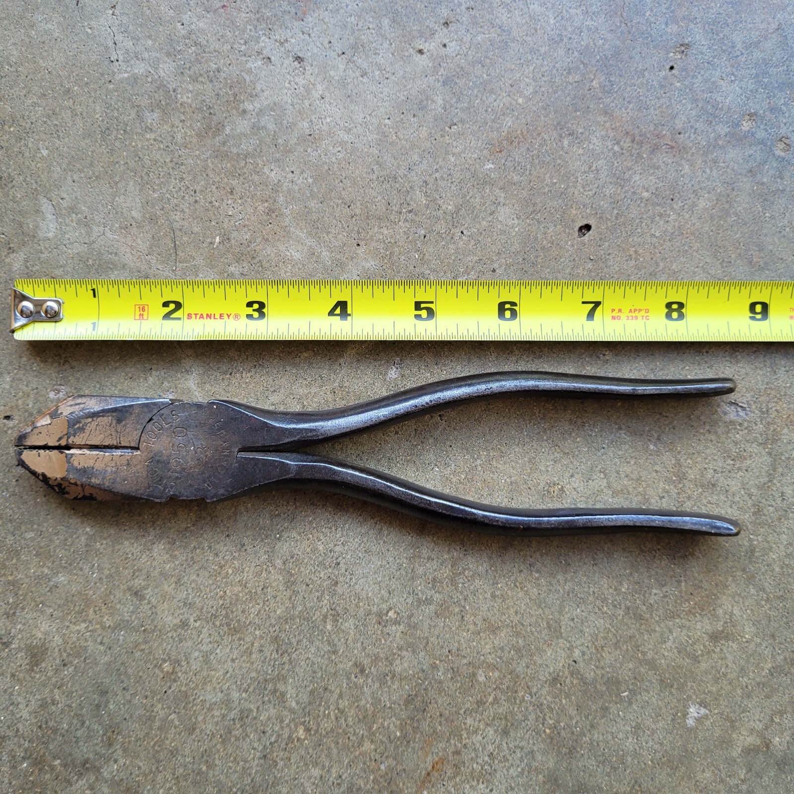 Vintage Utica 1950 Lineman Pliers 8\