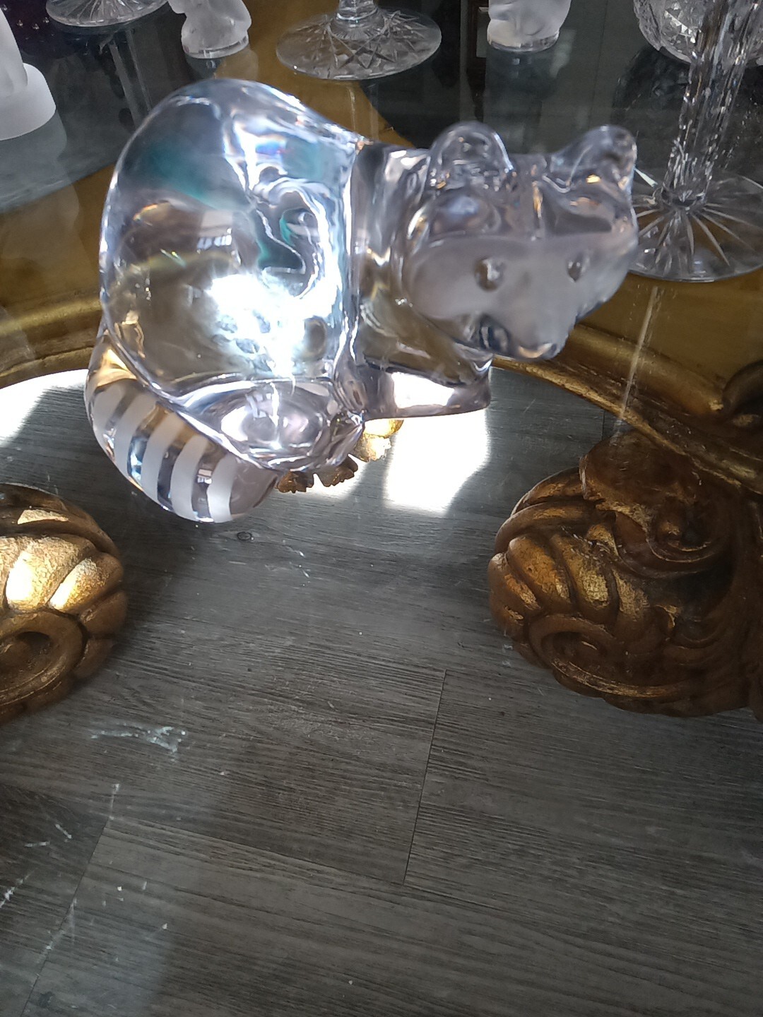 Vintage Daum Crystal Raccoon Figurine Animal Acid Etched MUST SELL Vintage Daum Crystal Raccoon Figurine Animal Acid Etched MUST SELL