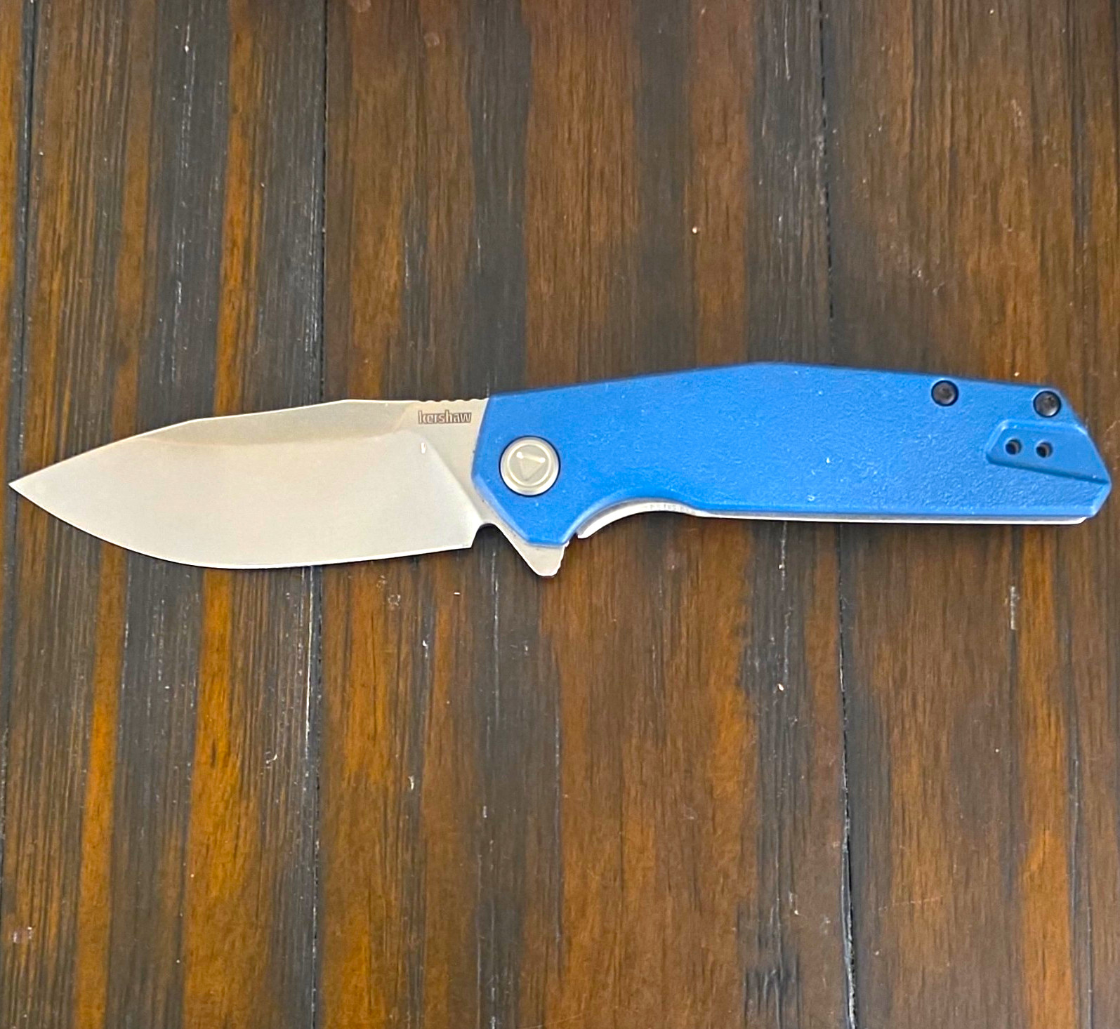 Kershaw LUCID 2036 Blue/Silver Drop Point Pocketknife SS Plain Frame Clip