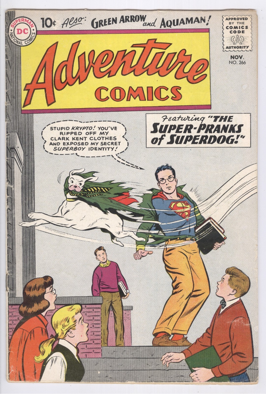 Adventure Comics #266 (1959) FN- DC Silver Age Superboy Green Arrow Aquaman