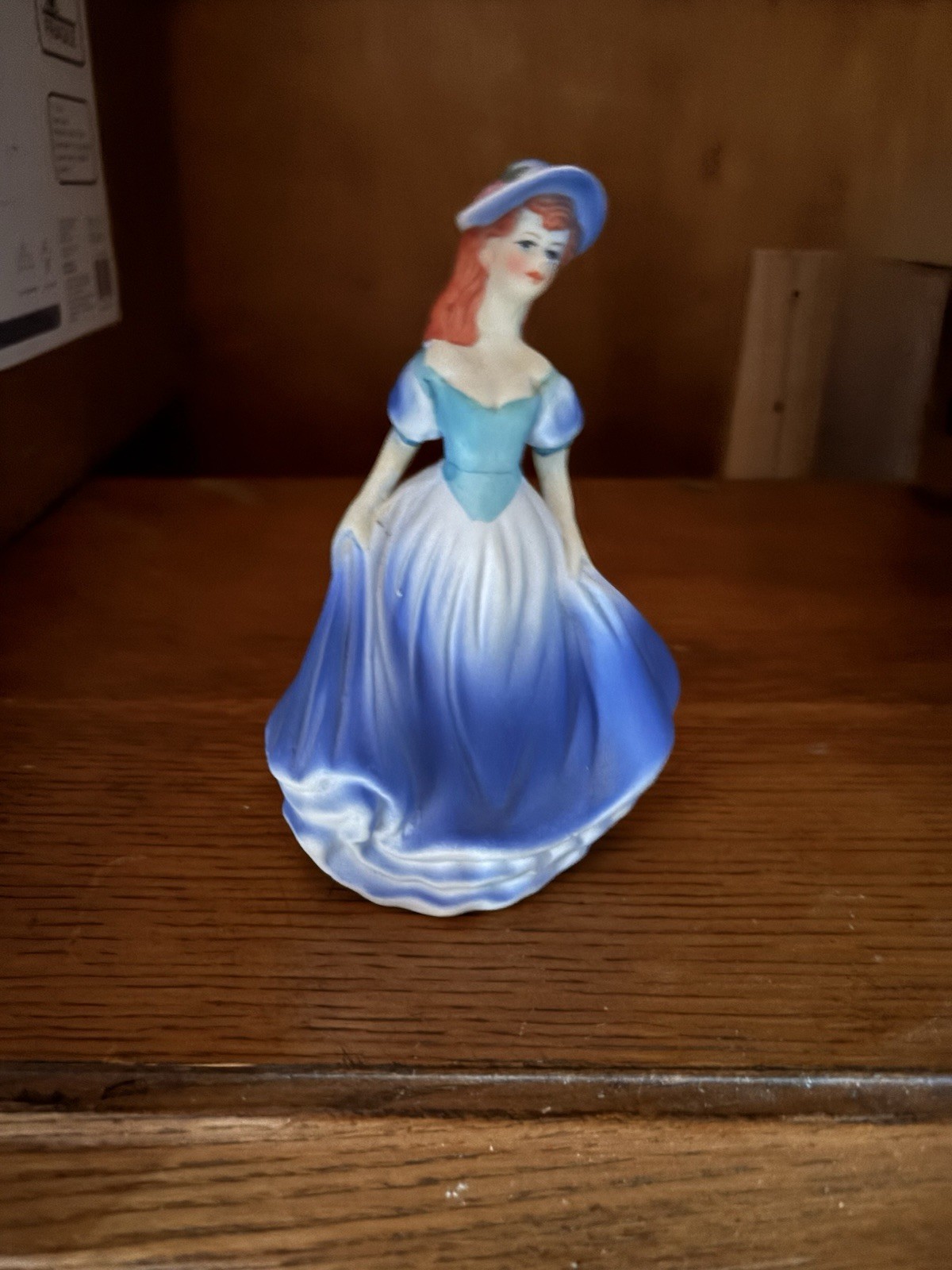 Vintage Ceramic Porcelain Lady Figurine - Blue Dress - 8.5 in Tall Vintage Ceramic Porcelain Lady Figurine - Blue Dress - 8.5 in Tall