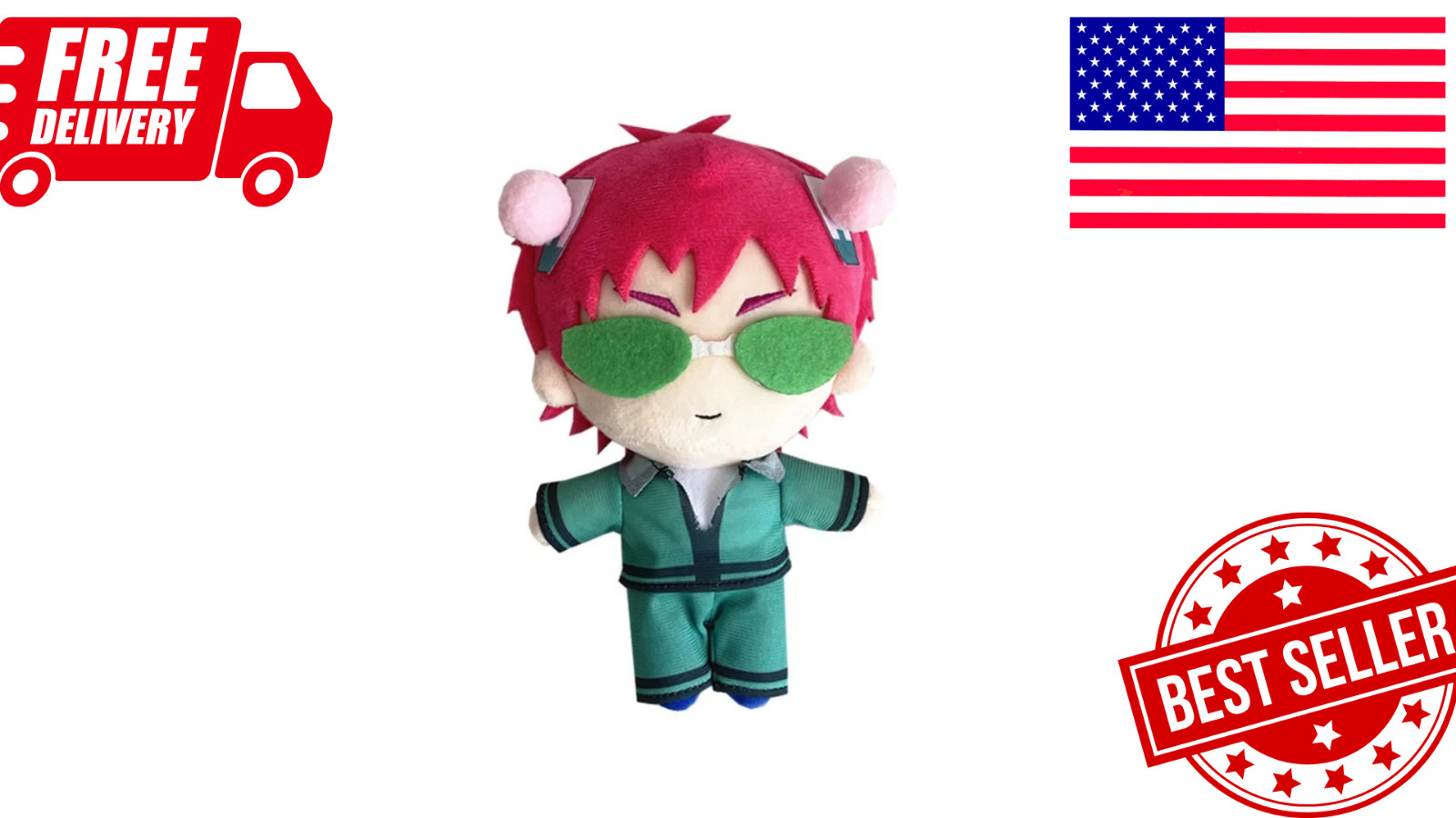 Anime The Disastrous Life of Saiki K. Saiki Kusuo Cosplay Doll Plush Xmas Gift Anime The Disastrous Life of Saiki K. Saiki Kusuo Cosplay Doll Plush Xmas Gift