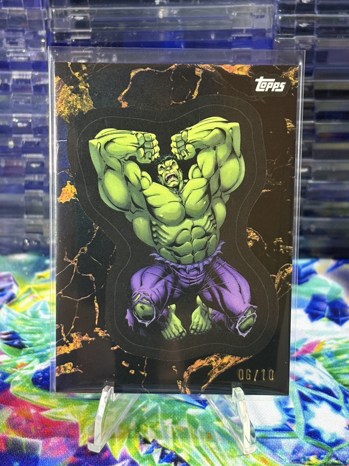 Topps 2025 Comic Book Heroes Golden Anniversary - Hulk /10 Black & Gold #121