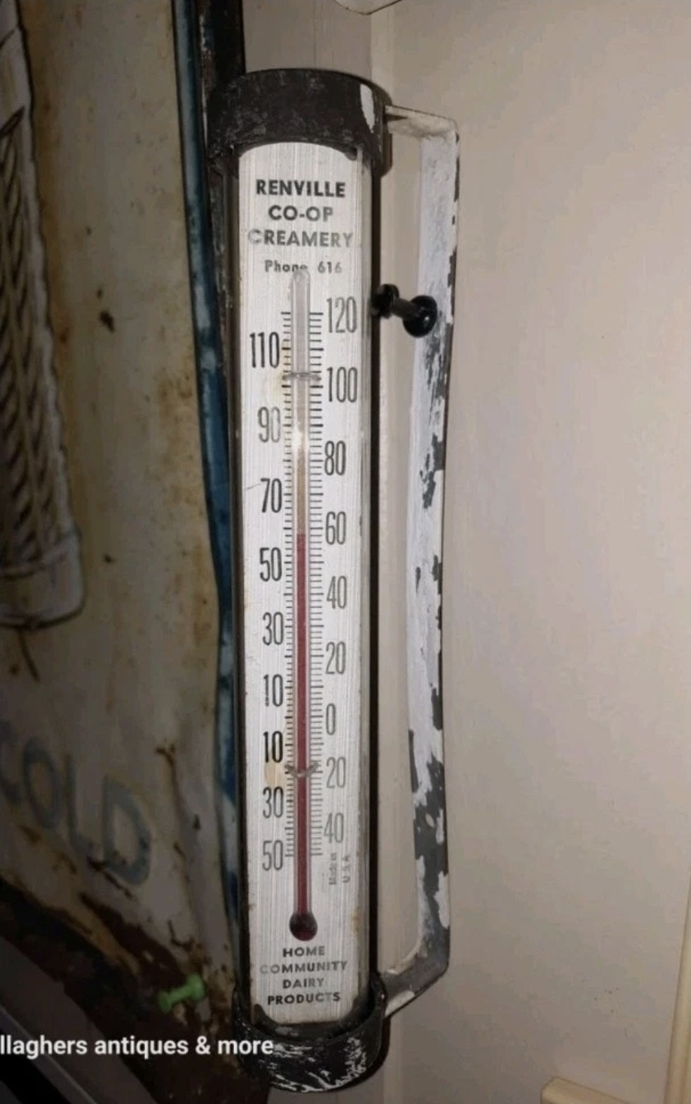 Vintage Advertising Thermometer Renville Co-op Minnesota Creamery Dairy Vintage Advertising Thermometer Renville Co-op Minnesota Creamery Dairy