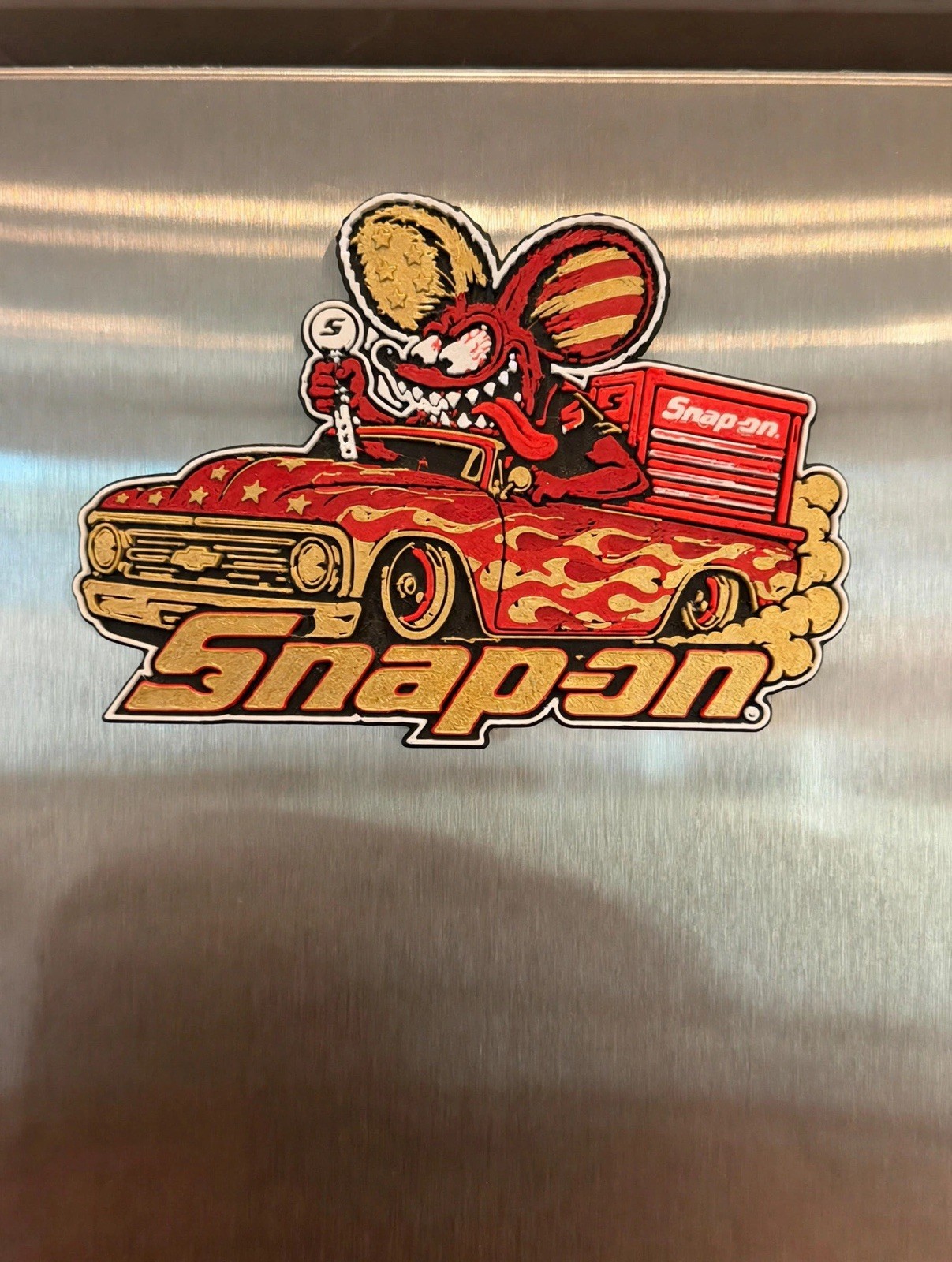 49ers NINERS INSPIRED SNAP ON RAT FINK MAGNET