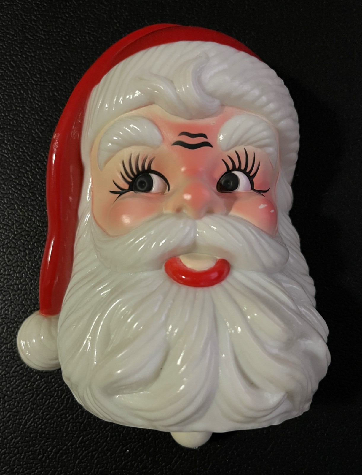 Vintage MCM Santa Claus Pull-string Music Wall Plaque Plays Jingle Bells