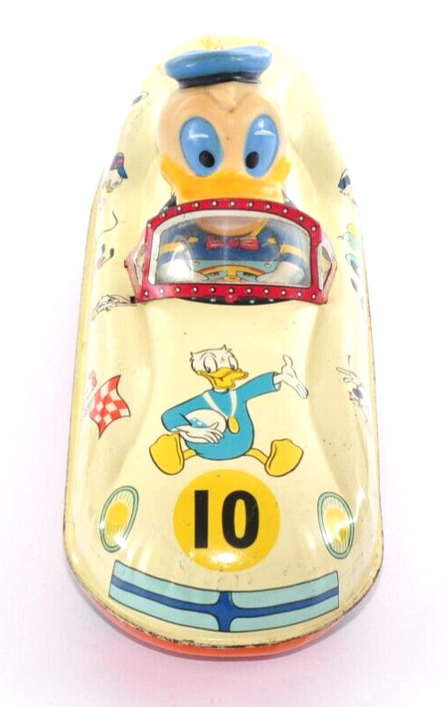 Showa Retro Masudaya Donald Duck Tin Car Toy from Japan Rare Vintage Showa style Showa Retro Masudaya Donald Duck Tin Car Toy from Japan Rare Vintage Showa style