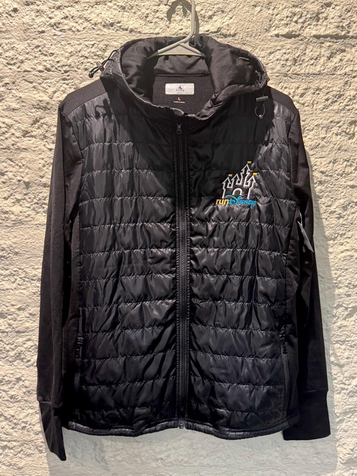 Run Disney Every Every Mile Is Magic Mickey & Friends Puffy Jacket Black Large