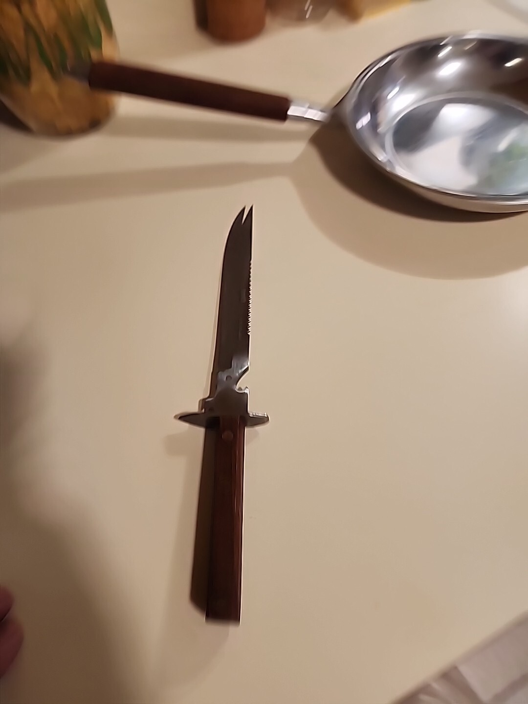 This vintage Haverhills Mitsuboshi bartender's knife is a stunning piece crafted