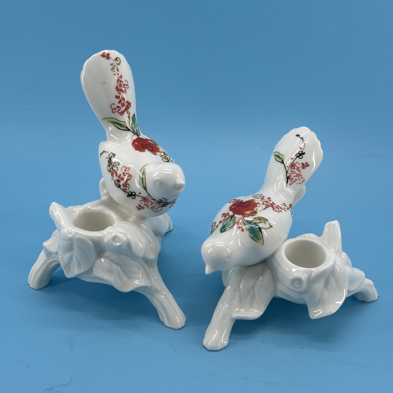 RARE Discontinued Lenox Simply Fine Chirp Candlesticks Charming