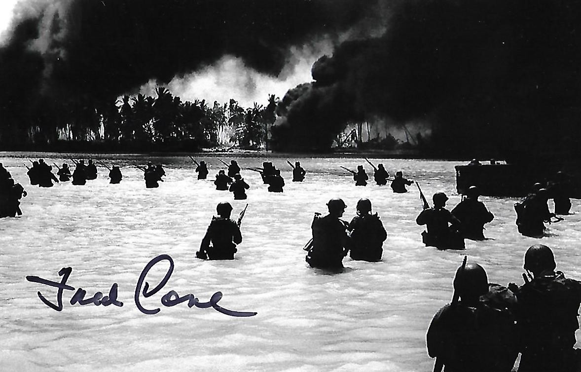 Fred Cone signed 4x6 photo WW II Iwo Jima Pacific Theater NFL COA Rare LOOK Fred Cone signed 4x6 photo WW II Iwo Jima Pacific Theater NFL COA Rare LOOK