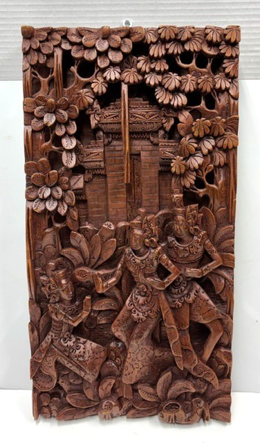 Vintage Balinese Hand Carved 3D 17-3/4 Vintage Balinese Hand Carved 3D 17-3/4
